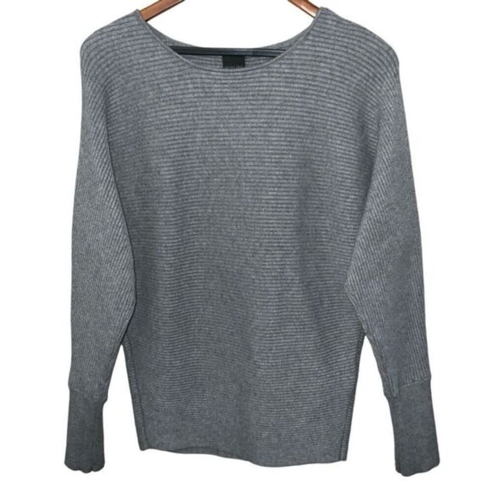 Madeline Gray Ribbed Boat Neck Sweater Long Sleeve Size 6/8
